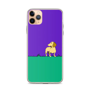Dachshund Beauty Grass - iPhone Case