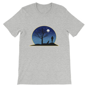 Dachshund Moon - Unisex/Men's T-shirt - WeeShopyDog