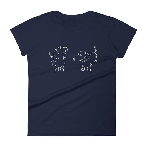 Dachshund Twins - Women's T-shirt - WeeShopyDog