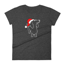 Load image into Gallery viewer, Dachshund Christmas Santa - Women&#39;s T-shirt - WeeShopyDog
