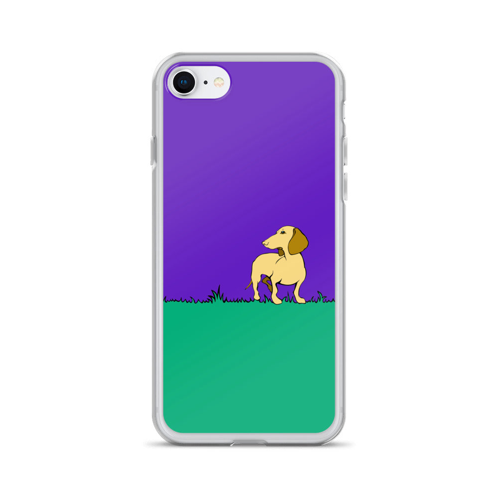 Dachshund Beauty Grass - iPhone Case - WeeShopyDog
