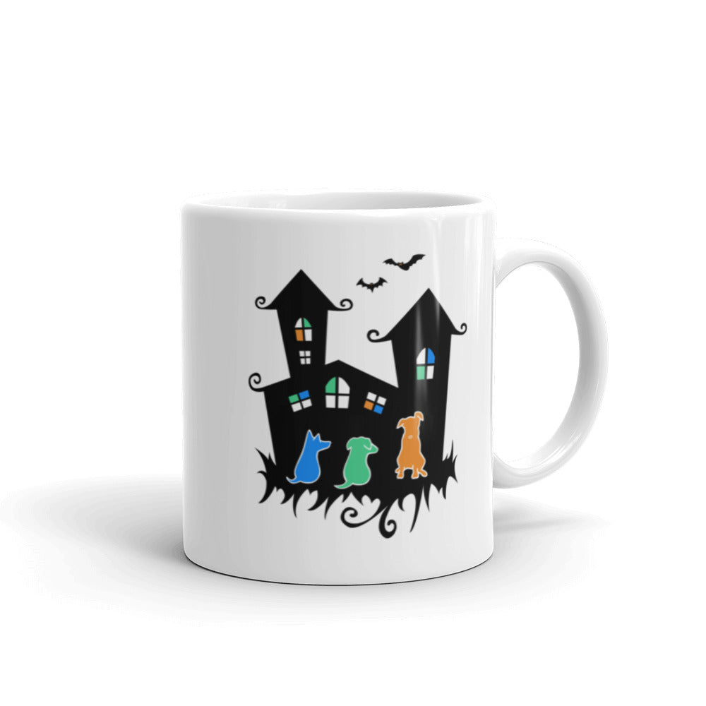 Dogs Halloween Castle - Mug - WeeShopyDog