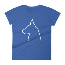 Load image into Gallery viewer, German Shepherd Outline - Women&#39;s T-shirt - WeeShopyDog
