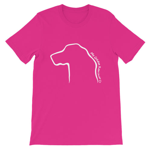 My Golden Retriever Outline - Unisex/Men's T-shirt - WeeShopyDog