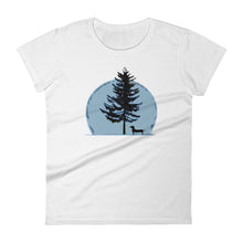 Load image into Gallery viewer, Dachshund Christmas Tree - Women&#39;s T-shirt - WeeShopyDog
