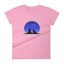 Load image into Gallery viewer, Dachshund Night Love - Women&#39;s T-shirt - WeeShopyDog
