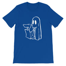 Load image into Gallery viewer, Dachshund Halloween Boo - Unisex/Men&#39;s T-shirt - WeeShopyDog
