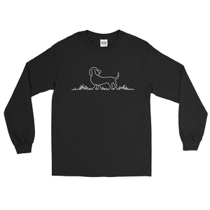 Dachshund Grass - Long Sleeve T-Shirt - WeeShopyDog