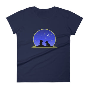 Dachshund Night Love - Women's T-shirt - WeeShopyDog