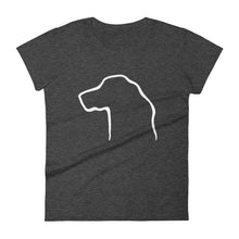Load image into Gallery viewer, Golden Retriever Outline - Women&#39;s T-shirt - WeeShopyDog
