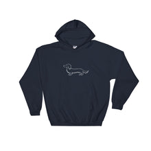 Load image into Gallery viewer, Dachshund Long Haired - Hooded Sweatshirt - WeeShopyDog
