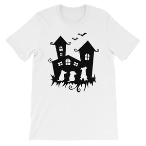 Dogs Halloween Castle - Unisex/Men's T-shirt - WeeShopyDog