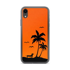 Dachshund Palm Tree - iPhone Case - WeeShopyDog