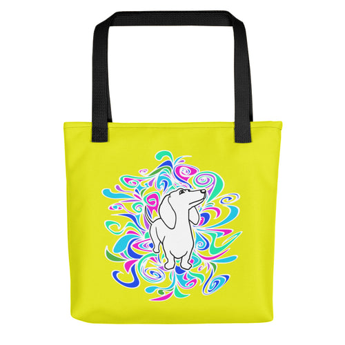 Dachshund Flower Color - Color Tote Bag - WeeShopyDog