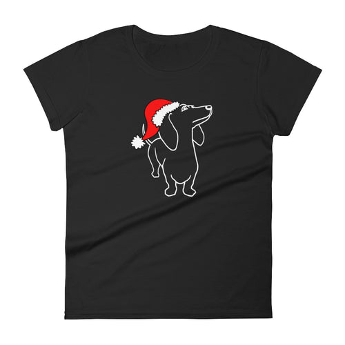 Dachshund Christmas Santa - Women's T-shirt - WeeShopyDog