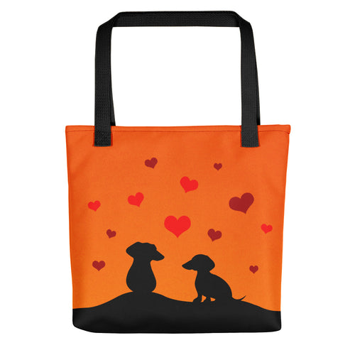 Dachshund In Love - Color Tote Bag - WeeShopyDog