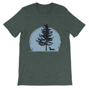 Dachshund Christmas Tree - Unisex/Men's T-shirt - WeeShopyDog