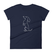 Load image into Gallery viewer, Dachshund Sit-up - Women&#39;s T-shirt - WeeShopyDog

