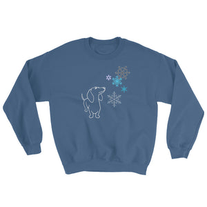 Dachshund Snowflakes - Sweatshirt - WeeShopyDog