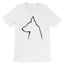 Load image into Gallery viewer, German Shepherd Outline - Unisex/Men&#39;s T-shirt - WeeShopyDog

