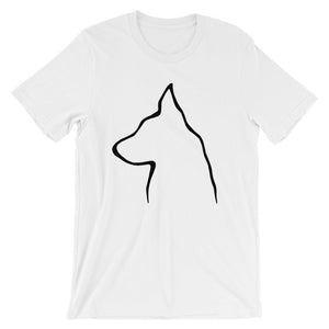 German Shepherd Outline - Unisex/Men's T-shirt - WeeShopyDog