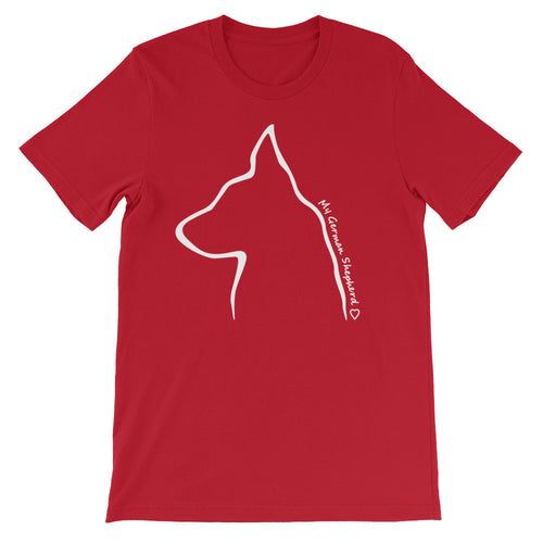 My German Shepherd Outline - Unisex/Men's T-shirt - WeeShopyDog