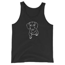 Load image into Gallery viewer, Dachshund Play - Unisex/Men&#39;s Tank Top - WeeShopyDog
