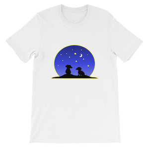 Dachshund Night Love - Unisex/Men's T-shirt - WeeShopyDog