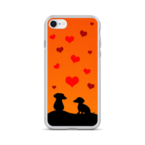 Dachshund In Love - iPhone Case