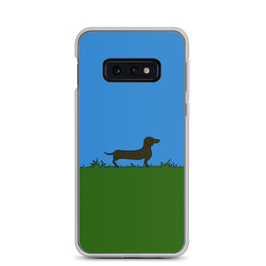 Dachshund Line Grass - Samsung Case