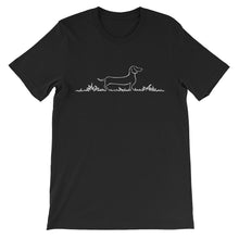 Load image into Gallery viewer, Dachshund Line Grass - Unisex/Men&#39;s T-shirt - WeeShopyDog
