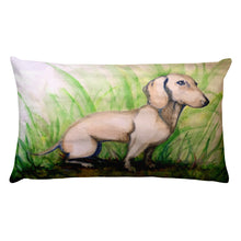 Load image into Gallery viewer, Dachshund Watercolor - Rectangular Pillow - WeeShopyDog
