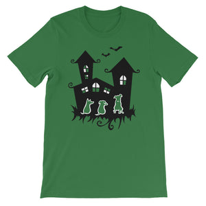 Dogs Halloween Castle - Unisex/Men's T-shirt - WeeShopyDog