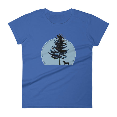 Dachshund Christmas Tree - Women's T-shirt - WeeShopyDog