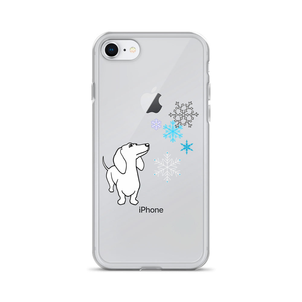 Dachshund Snowflakes - iPhone Case - WeeShopyDog