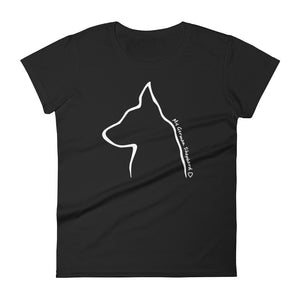 My German Shepherd Outline - Women's T-shirt - WeeShopyDog