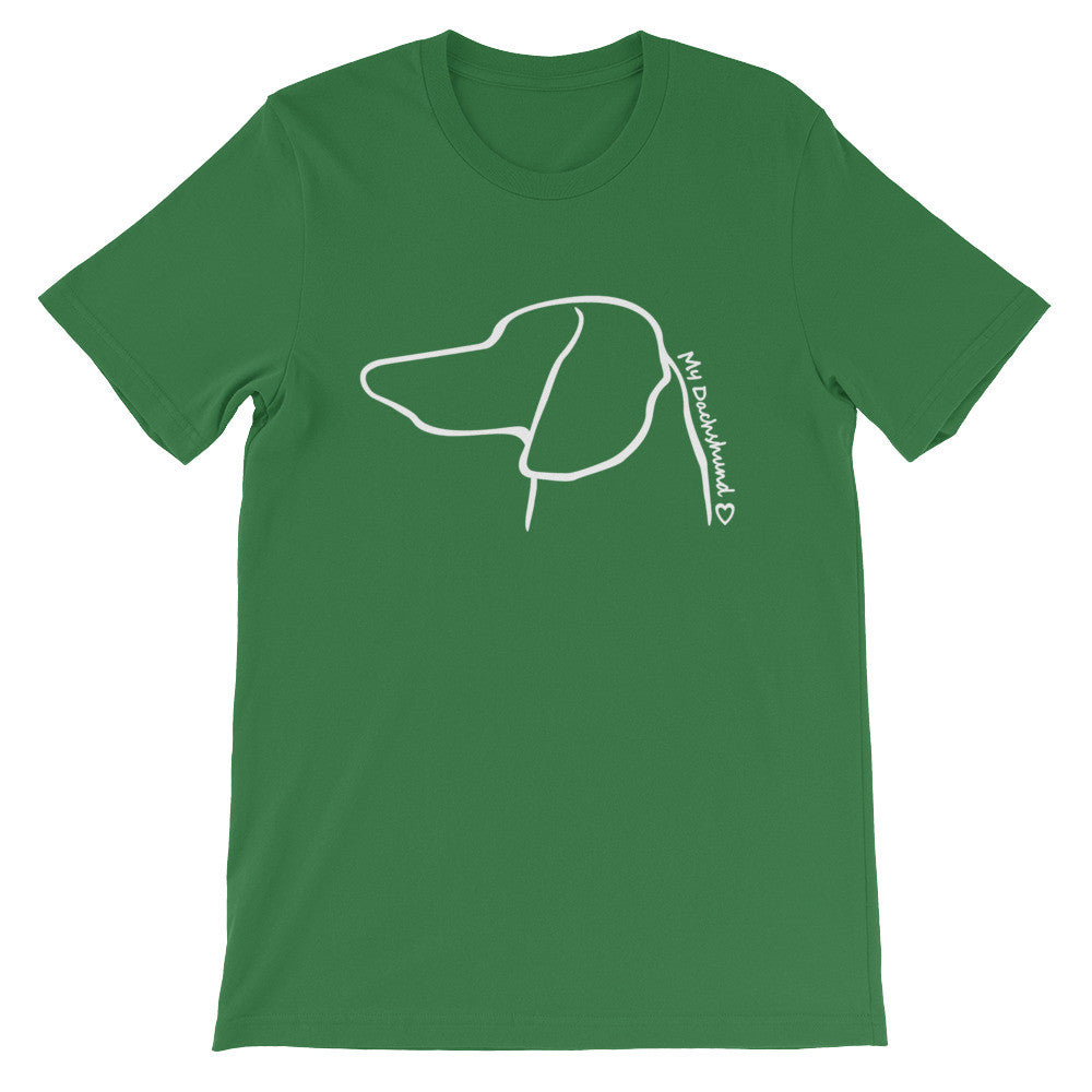 My Dachshund Outline - Unisex/Men's T-shirt - WeeShopyDog