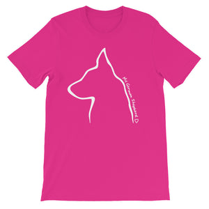 My German Shepherd Outline - Unisex/Men's T-shirt - WeeShopyDog