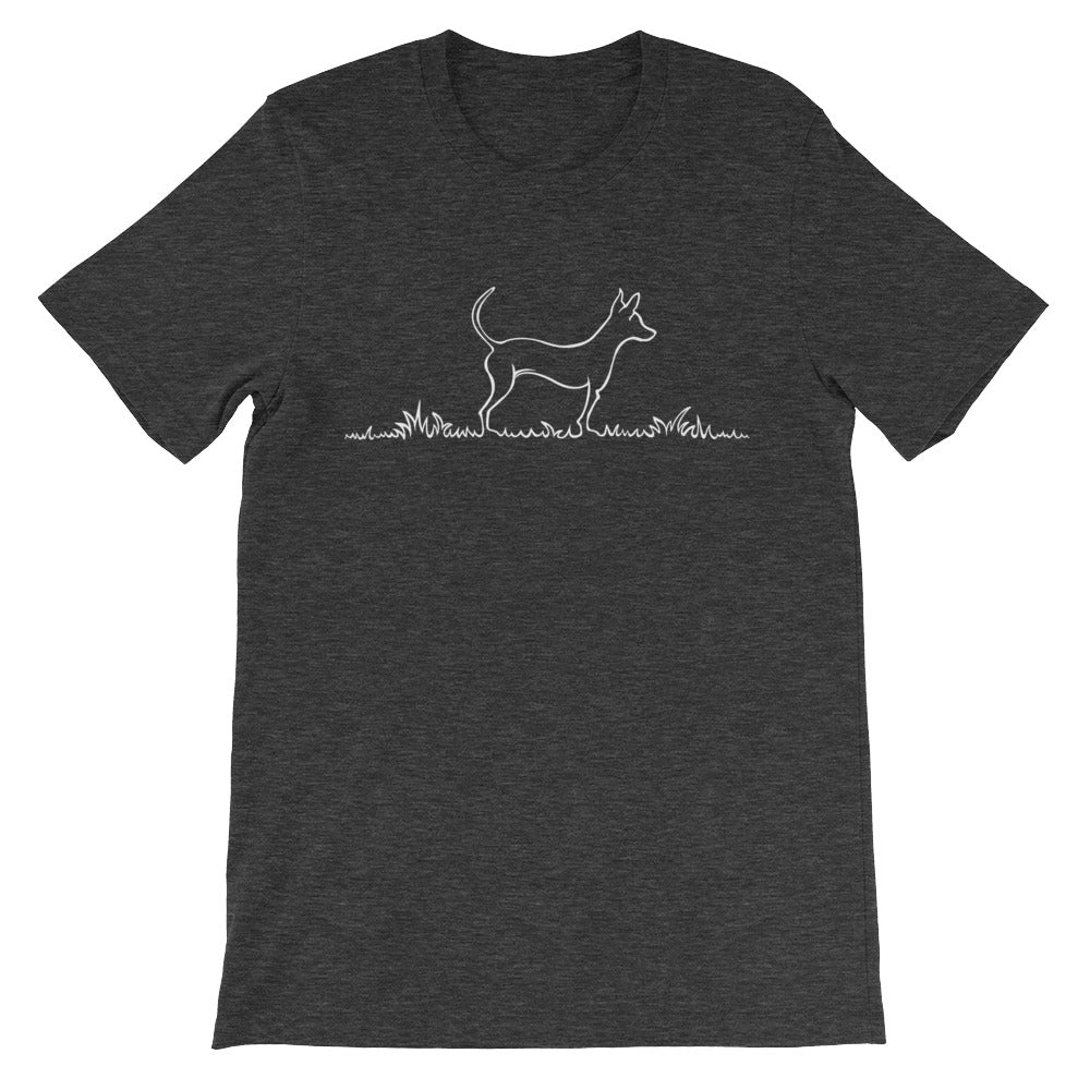 Chihuahua Grass - Unisex/Men's T-shirt - WeeShopyDog