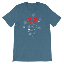 Load image into Gallery viewer, Dachshund Christmas Moose - Unisex/Men&#39;s T-shirt - WeeShopyDog
