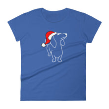 Load image into Gallery viewer, Dachshund Christmas Santa - Women&#39;s T-shirt - WeeShopyDog
