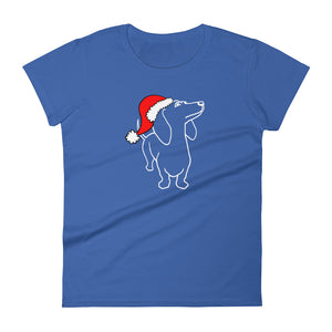 Dachshund Christmas Santa - Women's T-shirt - WeeShopyDog
