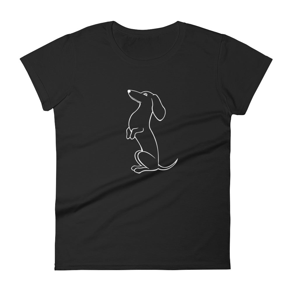 Dachshund Sit-up - Women's T-shirt - WeeShopyDog