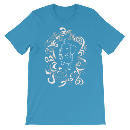 Dachshund Cute Flower - Unisex/Men's T-shirt - WeeShopyDog