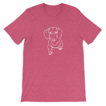 Load image into Gallery viewer, Dachshund Play - Unisex/Men&#39;s T-shirt - WeeShopyDog
