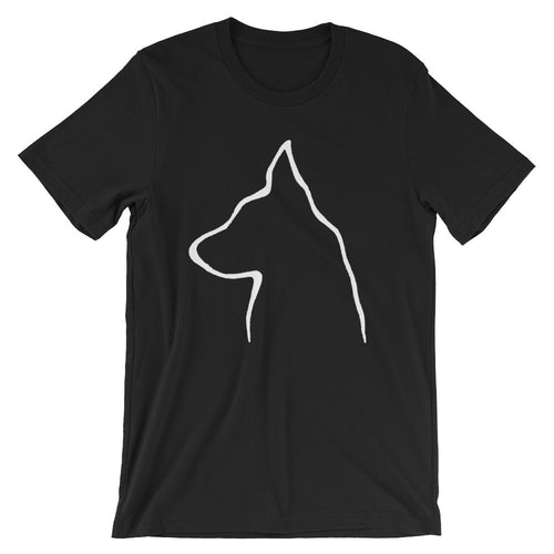 German Shepherd Outline - Unisex/Men's T-shirt - WeeShopyDog