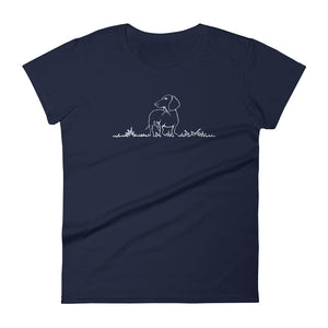 Dachshund Beauty Grass - Women's T-shirt - WeeShopyDog