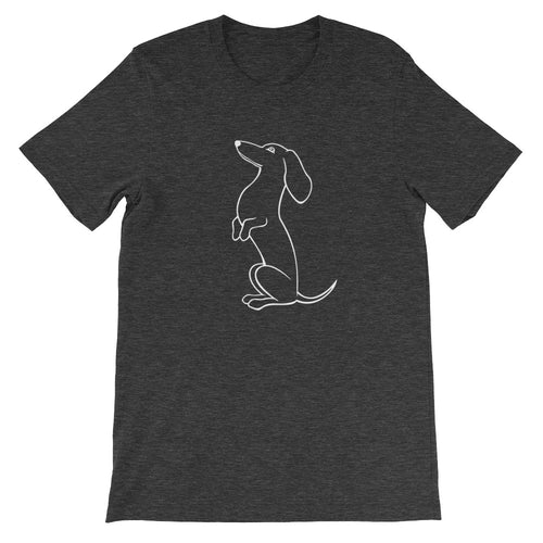 Dachshund Sit-up - Unisex/Men's T-shirt - WeeShopyDog