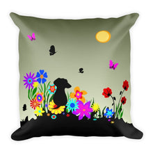 Load image into Gallery viewer, Dachshund Blossom - Square Pillow - WeeShopyDog
