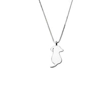 Load image into Gallery viewer, Dachshund Pendant Necklace - Silver |Friend - WeeShopyDog
